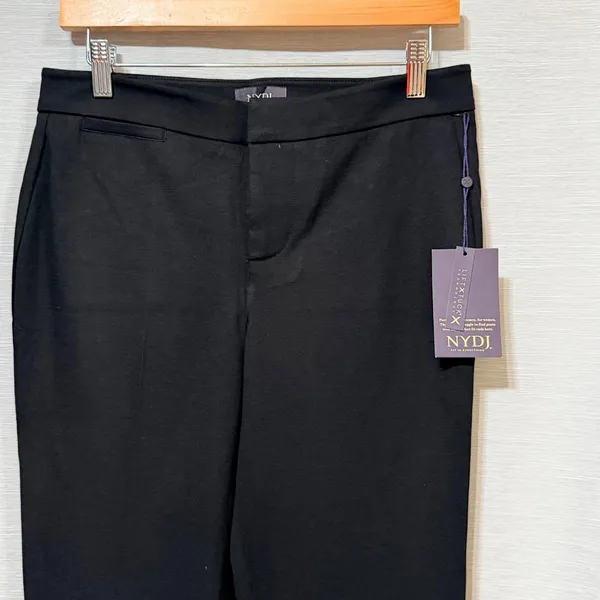 NYDJ Slim Trouser Black Dress Pants M11Z2020 Women Size 4 Inseam 33 NEW - Image 5