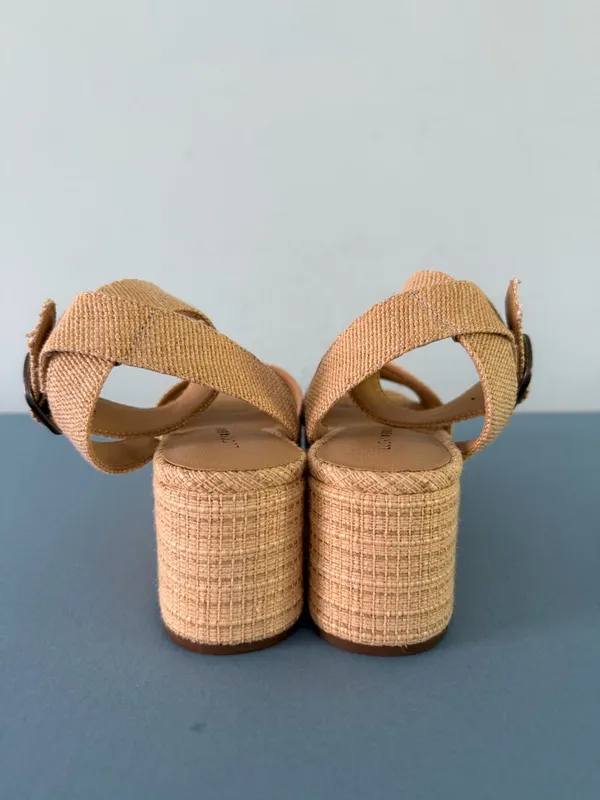 Lucky Brand‎ Bainda Natural Espadrille Wedge Ankle Strap Sandals - Image 8