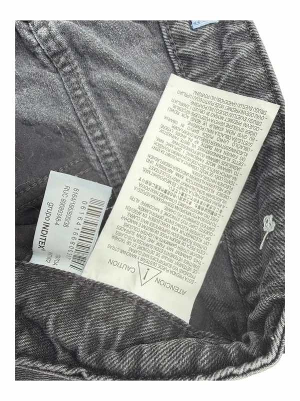 Zara Black Washed Straight-Leg Jeans - Image 2