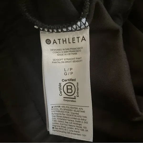 Athleta Black Wide Leg Pants Large Black Travel Minimalist Capsule Wardrobe - Image 6
