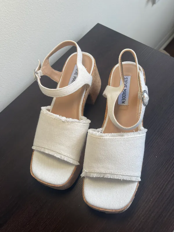 Steve Madden Daysee Frayed Denim Platform - Image 4