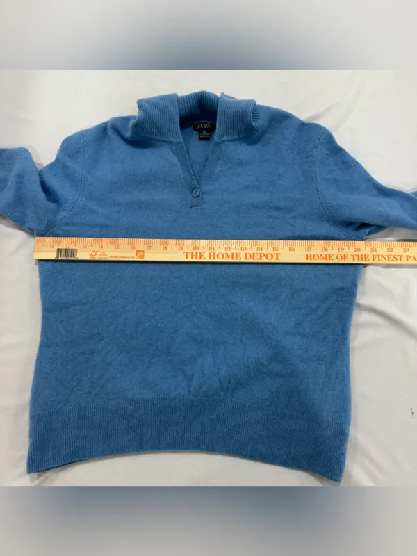 Prive 100% Cashmere Blue Sweater XL - Image 5