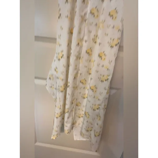 Shein White Yellow Spaghetti Strap Slit Midi Dress Size XS - Image 10