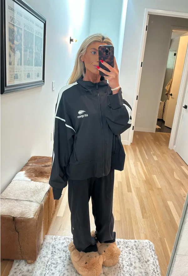 US Open Black Zip Down Jacket Size XL - Image 2