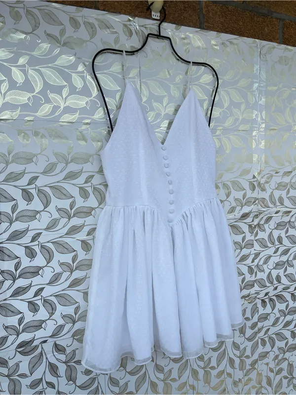 Adeirlina Whimsigoth White Metallic Sparkle Sundress Sz S - Image 4