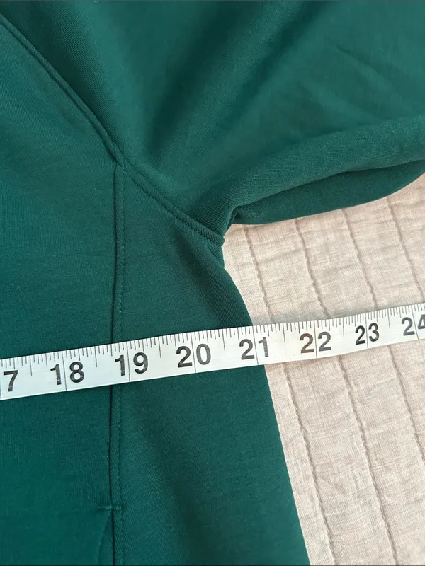 Abercrombie YPB NeoKNIT softstream quarter zip Emerald green S oversized - Image 15