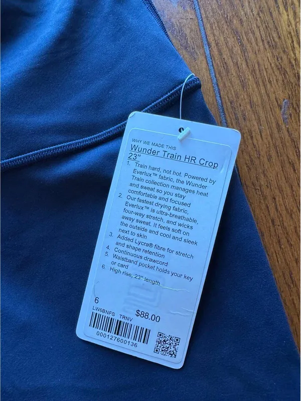 Lululemon Wunder Train High Rise 23” True Navy Size 6 NWT - Image 4