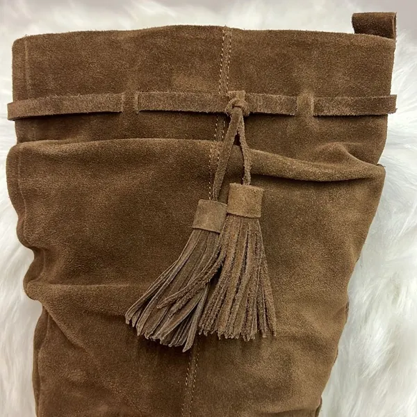 Plume by Faryl Robin Slouch Suede Knee‎ High Heeled Boots Size 9 BIN 18 - Image 2