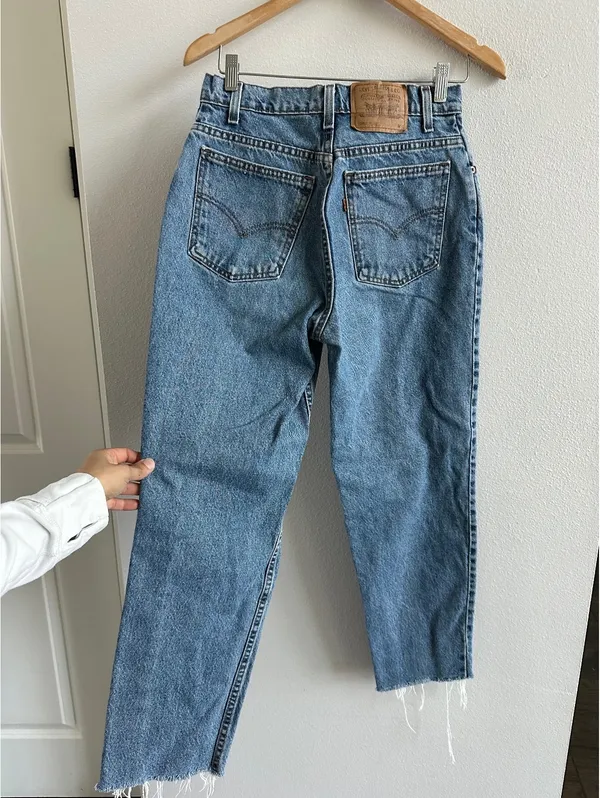 Levi's Vintage 951 Denim Jeans Size 10 MED Orange Tab2 - Image 7