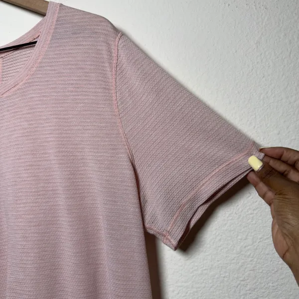 Lululemon Women Top 16 Pink Swiftly Breathe Short Sleeve Relaxed Fit Tee - Image 2