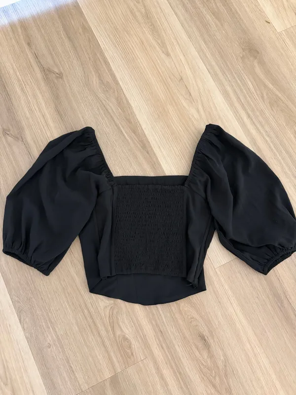 Abercrombie Corset Blouse Black - Image 3