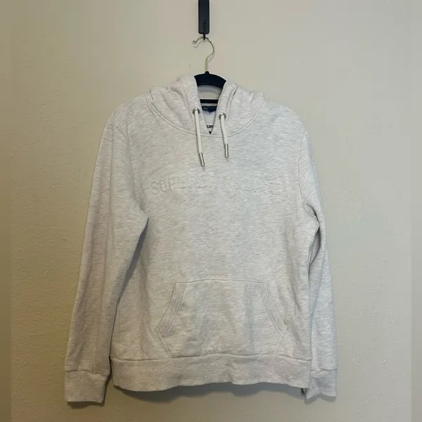 SUPERDRY Women's Vintage Corp Logo Marl Hoodie Size‎ 12 - Image 2