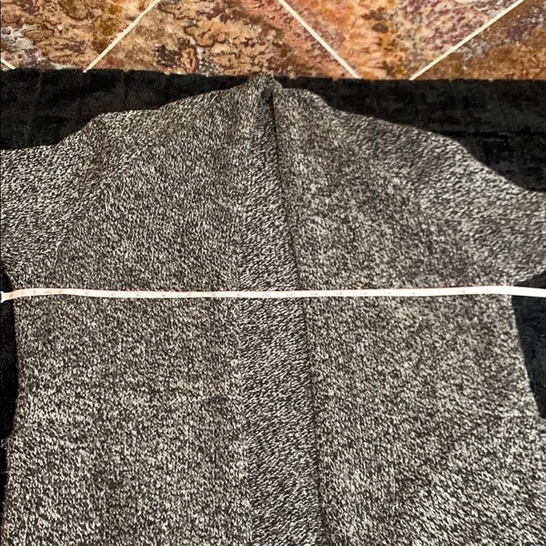 Boutique Women's Black Gray White Open Front Knit Long Cardigan Sweater with Pockets - Image 7