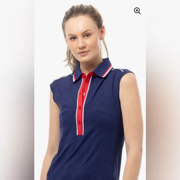 SANSOLEIL Navy Blue Sleeveless Golf Tennis Dress - Image 2