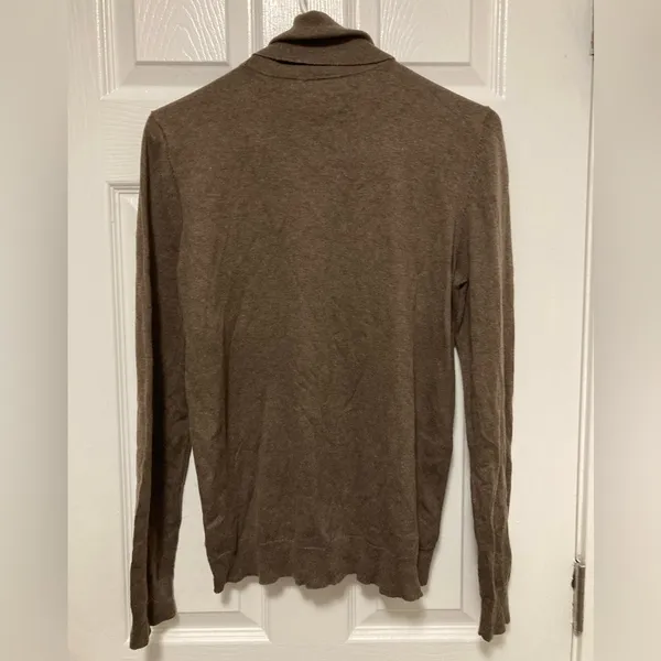 *Lauren Ralph Lauren Taupe Brown Heath Silk Blend Turtleneck Sweater #QB - Image 8