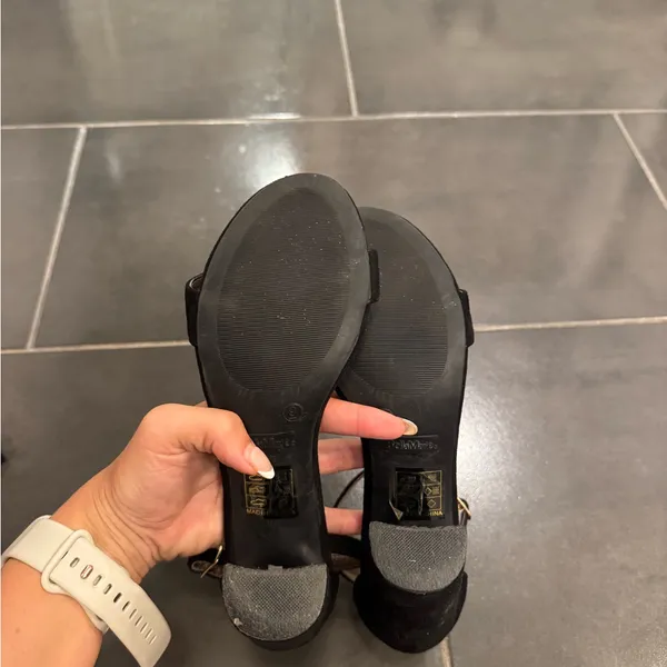 Lulu's Classic Black Ankle Strap Heels - Image 4