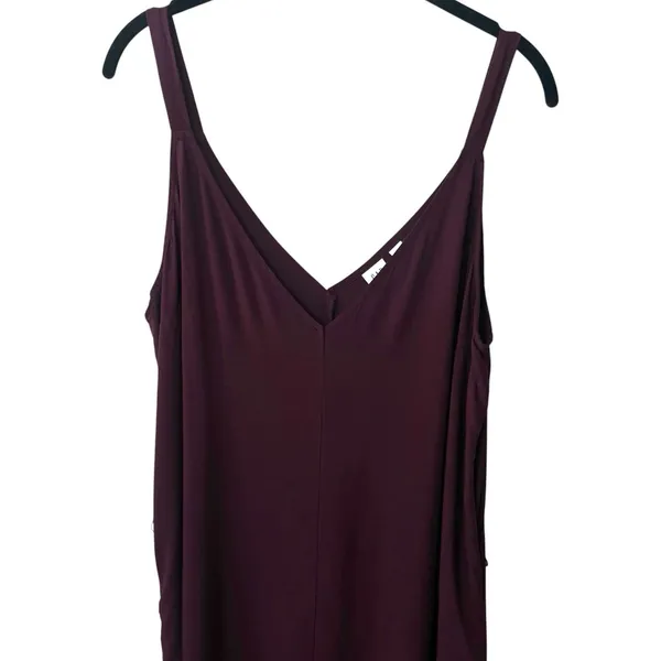 NEW Gap Purple Wide Leg Crop Jumpsuit Summer Coastal Travel Comfort Chic L - Image 3