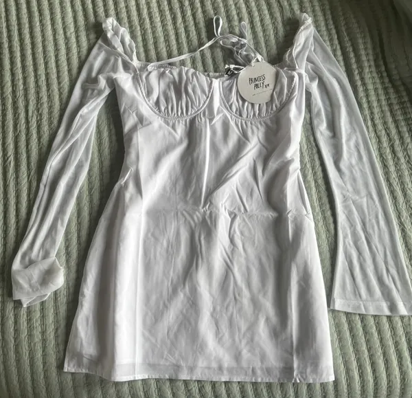 Dyer Sheer Sleeve Mini Dress - Image 2