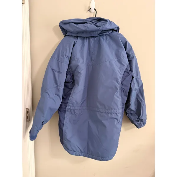 Columbia Parka Women‎ M Blue Hooded Fleece Lined Colorblock Zip Jacket - Image 5