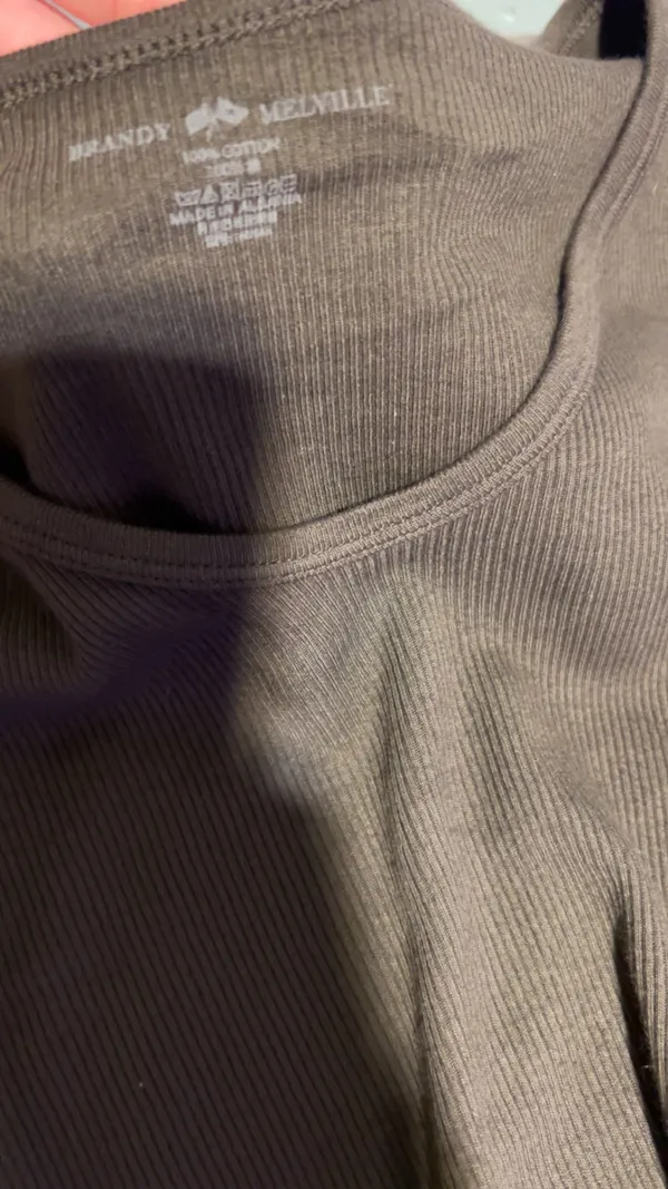 Brandy Melville Long Sleeve expresso brown top - Image 2