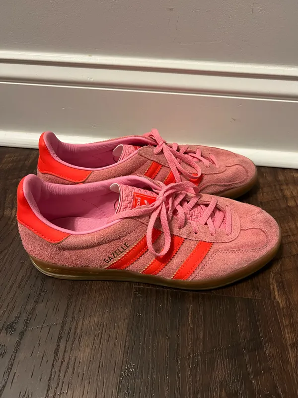 Adidas Hot Pink and Red Gazelles - Image 2