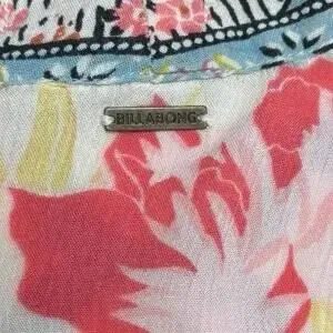 Billabong Fire Nights Boho Floral Kimono Beach Cover Up Festival Size M - Image 5