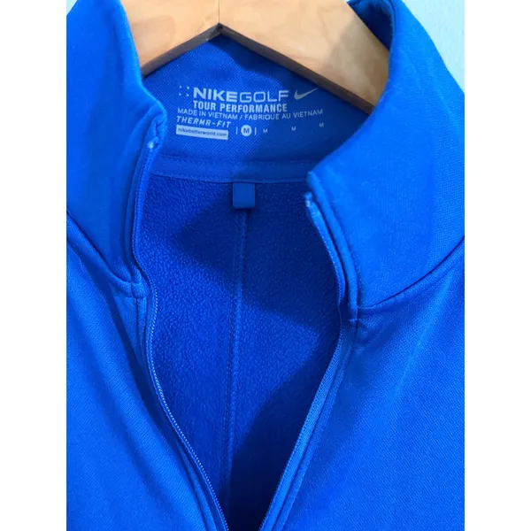 Nike Golf Pullover Women Medium Blue Therma-FIT‎ Tour Performance 1/4 Zip Jacket - Image 3