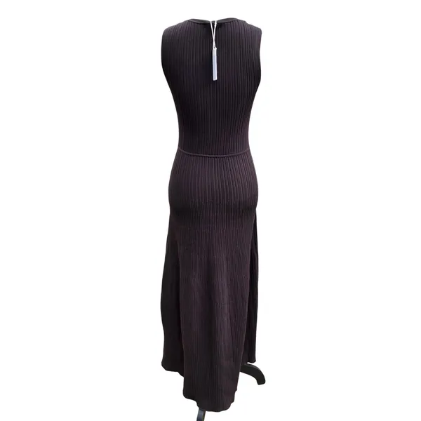 Z SUPPLY NWT Elba Midi Dress Brown Ribbed Knit Sleeveless Crew Neck Small - Image 4