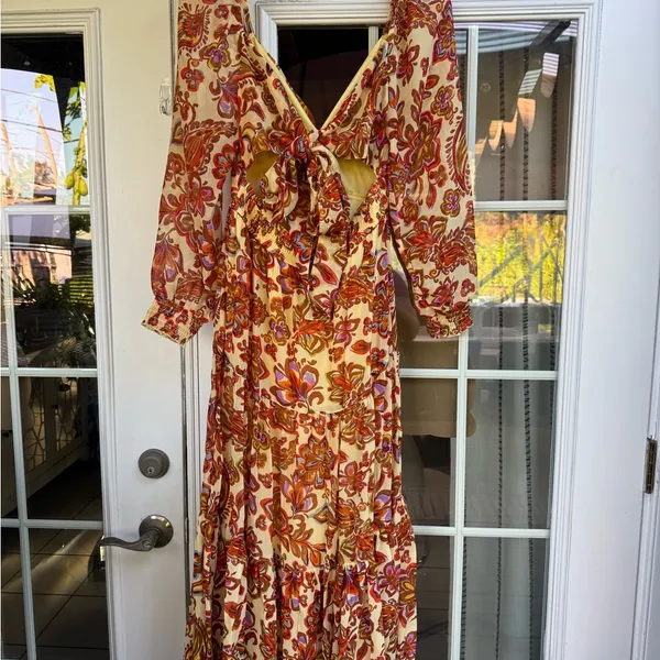 Fun & Flirt Multicolor Floral Smocked Maxi Dress - Image 7