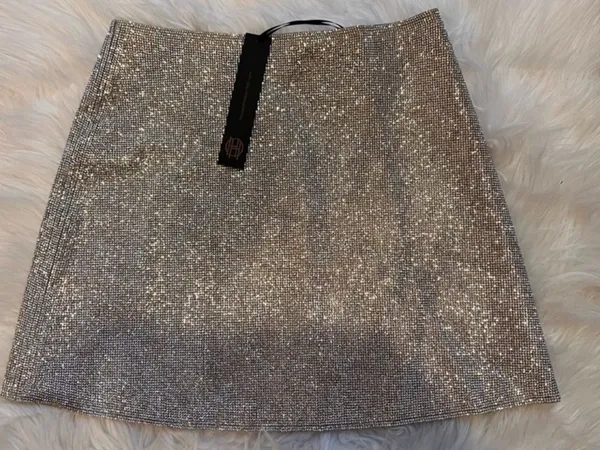 House of Harlow 1960 x Revolve Rhinestone Mini Skirt Sparkly Festival Coachella - Image 5