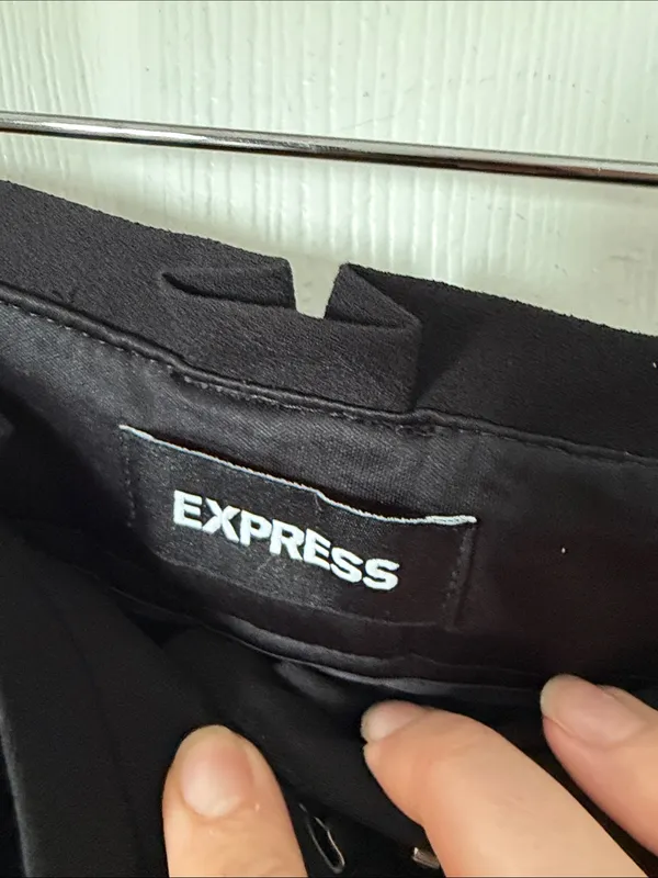 Express Black Paperbag Waist Dress Pants high rise ankle size 6 - Image 2
