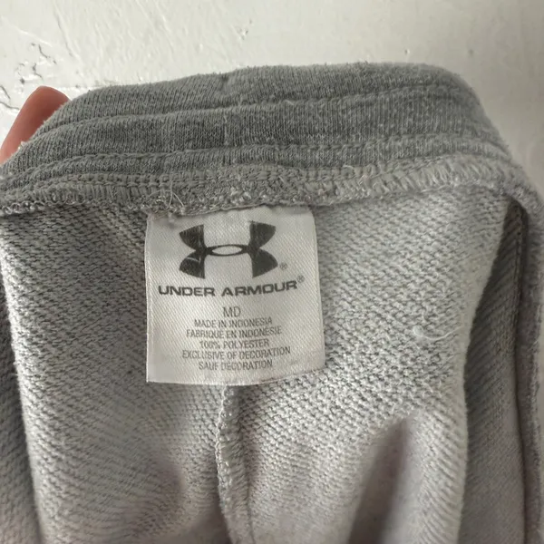 Under Armour‎ Y2k Women's Gray Logo Sweat Shorts Athletic Running Gym Medium - Image 6
