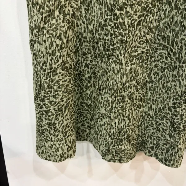 White Stag Green Animal Print Sleeveless Dress Size 18 Plus Y2K Leopard Tank - Image 3