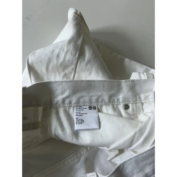 Uniqlo Jeans Women’s 28 White High Rise Denim Shorts - Image 5