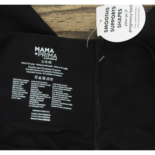 Mama Prima by Motherhood Maternity Ponte Maternity Postpartum Leggings Black L - Image 4