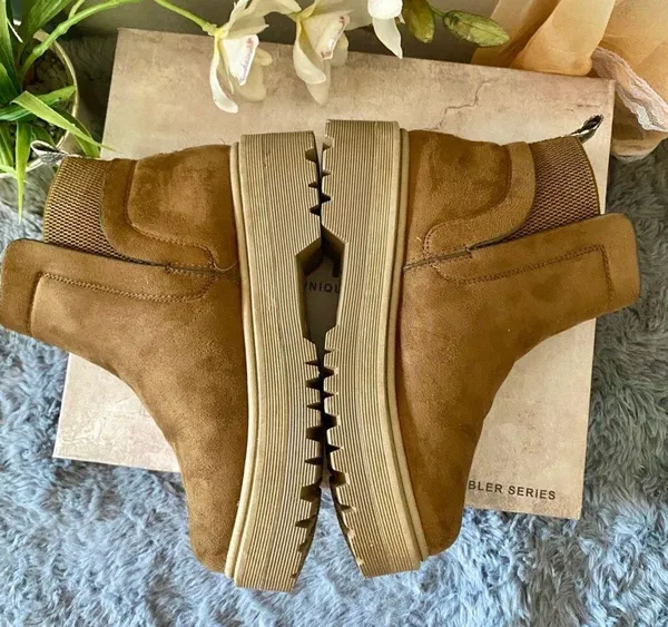 Qupid Tan Faux Suede Boots - Image 5