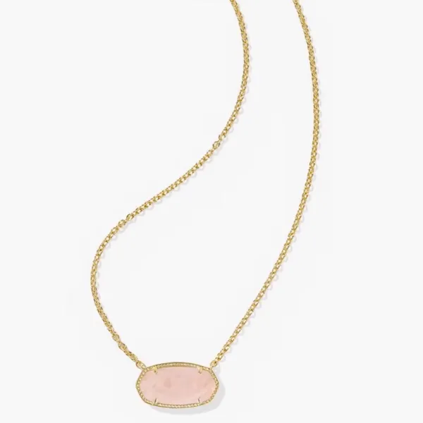 Kendra Scott Gold and Pink Short Pendant Necklace New - Image 7