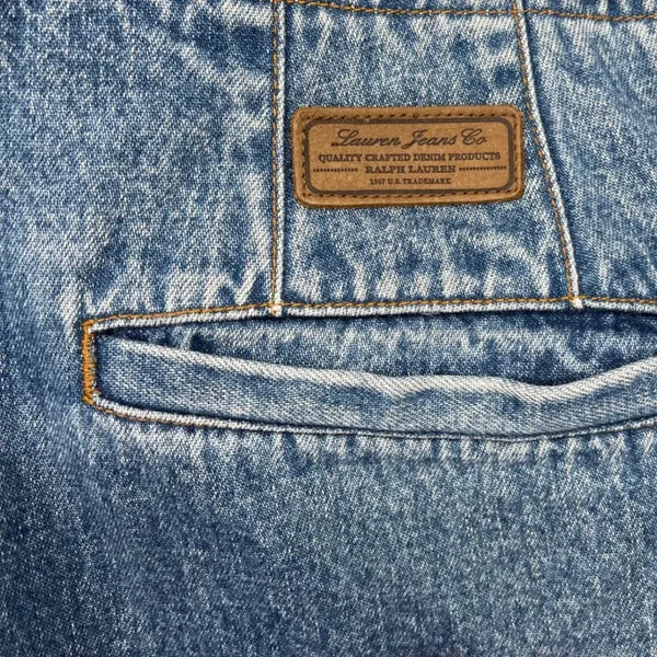 Lauren Jeans Co Ralph‎ Lauren Womens 18W Blue Denim Straight Leg Pants Classic - Image 3