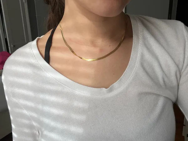 Gold Snake Thick Chain Adjustable Necklace - Image 4