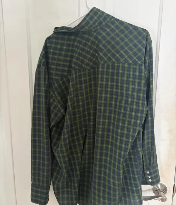 Fall flannel dark green Size L - Image 2