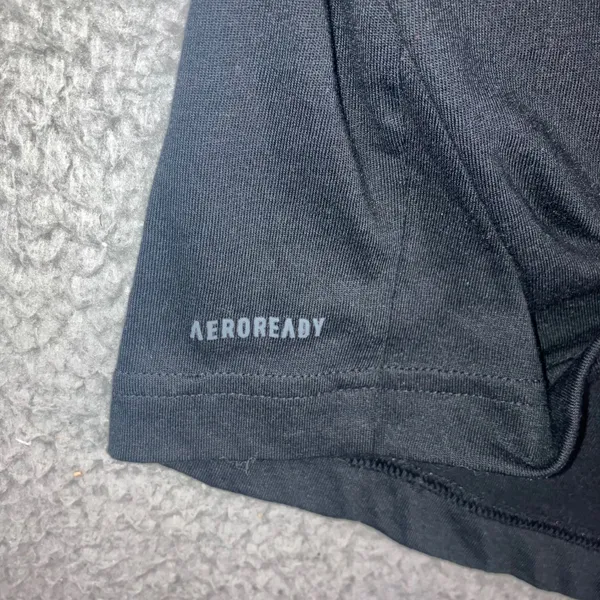 Adidas T-Shirt Women Small Black Tie‎ Front Sellout Sporty Aeroready Primegreen - Image 6