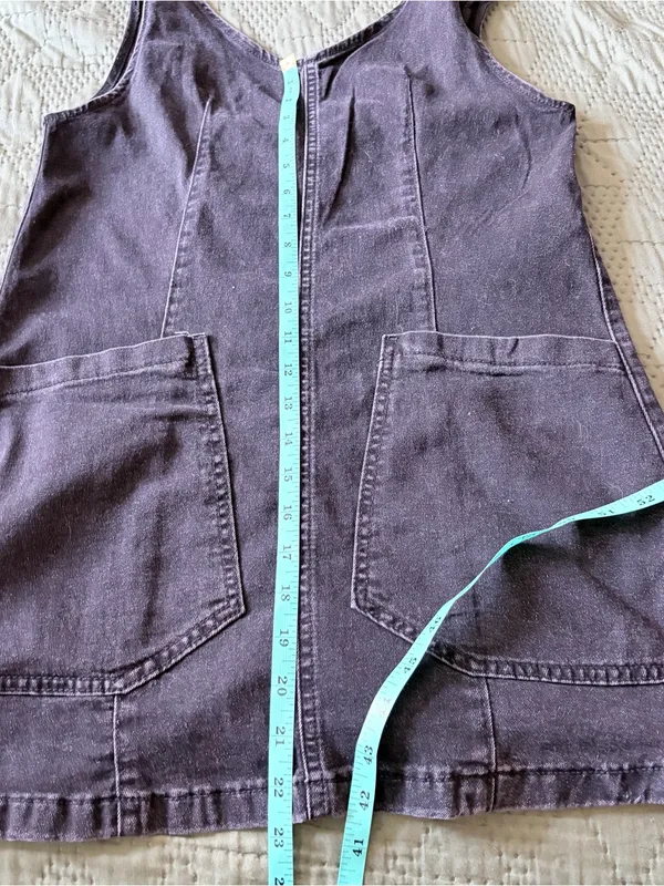 NWT Black Denim Jumper Overall Dress Casual Mini - Image 9