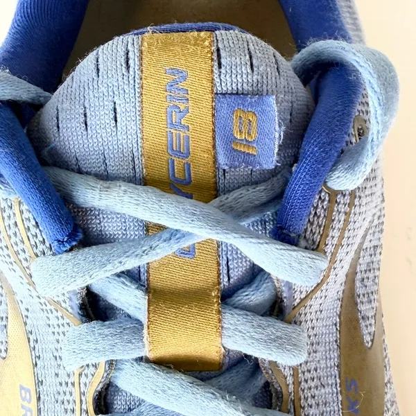 Brooks Glycerin 19 Running Sneakers Shoes Athletic Gym Blue Gold Women 8 - Image 11
