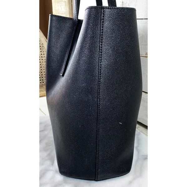 Fendi Textured Leather Logo Shopping Tote & Detachable Pouch - Image 5