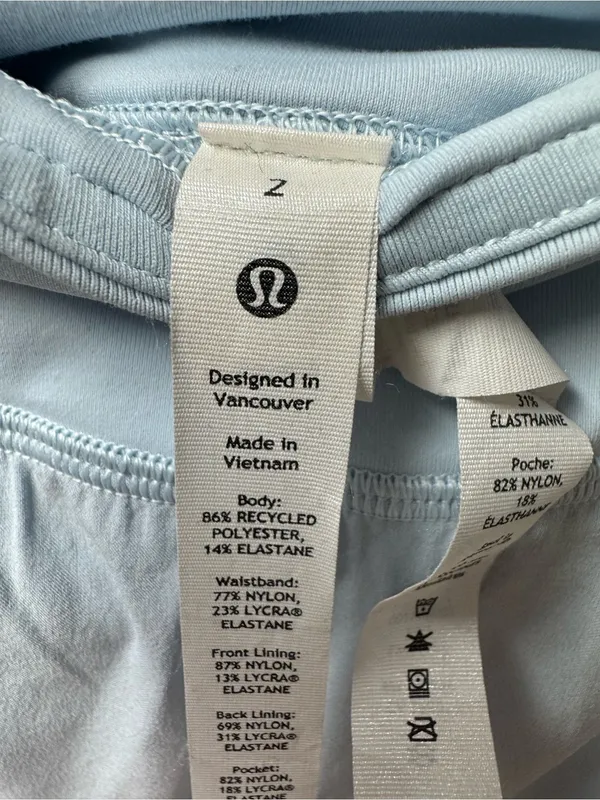 Lululemon Pace Rival Skirt Skort Midrise Pull On Extra Long Powder Blue 2 W8AAFS - Image 7
