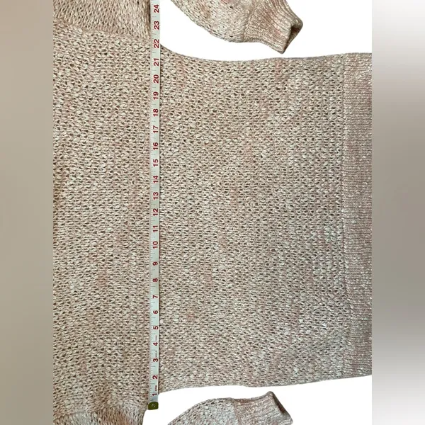 Madewell Light Pink Cotton Wool & Alpaca Blend Crewneck Oversized Baez Sweater - Image 7