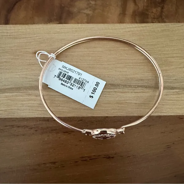 Michael Kors Exclusive Rose Gold-Tone Stainless Steel Bangle Bracelet MKJ6521791 - Image 2