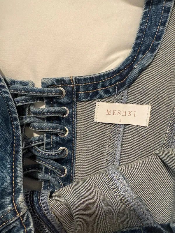 Meshki Denim Corset Top - Image 3