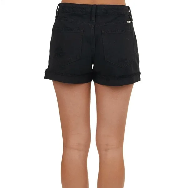 KanCan Woman’s High Rise Stretchy Black Distressed Jean Shorts - Size W9 - Image 10