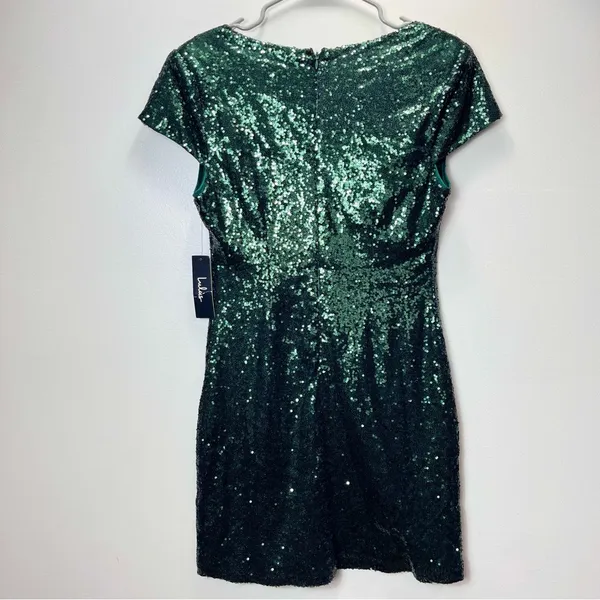 NWT Lulus Kasson Green Sequin Bodycon Mini Dress‎ MEDIUM - Image 7